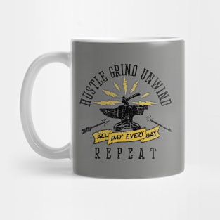 Hustle Grind Unwind Repeat for Light Color Mug